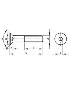 Bolt - Countersunk - Zinc - 3mm x 8mm