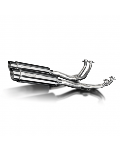 Exhaust System - 4-2 - Round Muffler - Stainless - GL1100 - 1980-1983