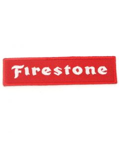 Patch - Firestone - Rectangle - 3 inch x 3/4 inch - Red - White