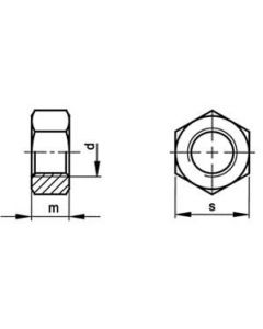 Nut - Plain - Stainless - 4mm-12mm