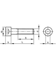 Bolt - Socket Head - Stainless Steel - A2 - 10mm x 16mm