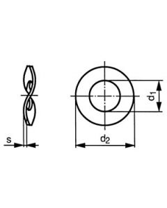 Washer - Wave - Stainless Steel - A2 - 6mm